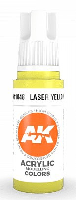 AK Laser Yellow Acrylic Paint 17ml Bottle Hobby and Model Acrylic Paint #11048