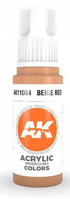 AK Beige Red Acrylic Paint 17ml Bottle Hobby and Model Acrylic Paint #11064