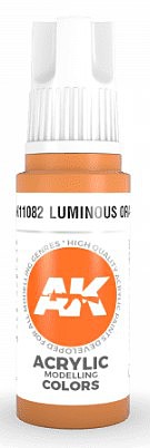 AK Luminous Orange Acrylic Paint 17ml Bottle Hobby and Model Acrylic Paint #11082
