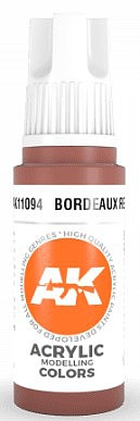 AK Bordeaux Red Acrylic Paint 17ml Bottle Hobby and Model Acrylic Paint #11094