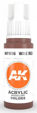 AK Wine Red Acrylic Paint 17ml Bottle Hobby and Model Acrylic Paint #11096