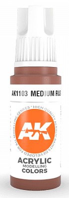 AK Medium Rust Acrylic Paint 17ml Bottle Hobby and Model Acrylic Paint #11103
