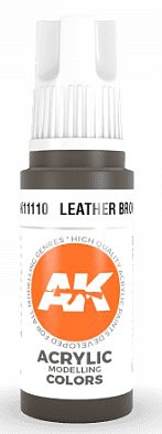 AK Leather Brown Acrylic Paint 17ml Bottle Hobby and Model Acrylic Paint #11110