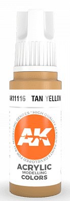 AK Tan Yellow Acrylic Paint 17ml Bottle Hobby and Model Acrylic Paint #11116