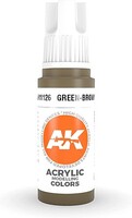 AK Green Brown Acrylic Paint 17ml Bottle