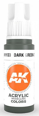 AK Dark Green Grey Acrylic Paint 17ml Bottle Hobby and Model Acrylic Paint #11133