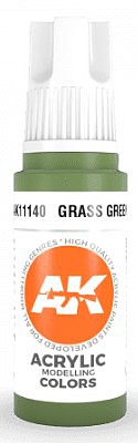 AK Grass Green Acrylic Paint 17ml Bottle Hobby and Model Acrylic Paint #11140
