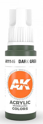 AK Dark Green Acrylic Paint 17ml Bottle Hobby and Model Acrylic Paint #11146