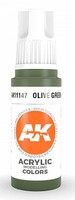 AK Olive Green Paint 17ml Bottle Hobby and Model Acrylic Paint #11147