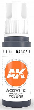 AK Dark Blue Paint 17ml Bottle Hobby and Model Acrylic Paint #11181