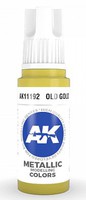 AK Old Gold Paint 17ml Bottle Hobby and Model Acrylic Paint #11192