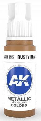 AK Rusty Brass Paint 17ml Bottle Hobby and Model Acrylic Paint #11195
