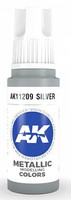 AK Silver Paint 17ml Bottle Hobby and Model Acrylic Paint #11209