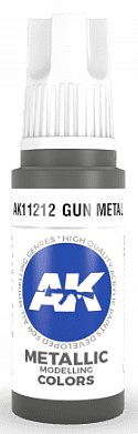 AK Gun Metal Paint 17ml Bottle Hobby and Model Acrylic Paint #11212