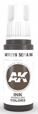 AK Sepia INK Paint 17ml Bottle Hobby and Model Acrylic Paint #11219