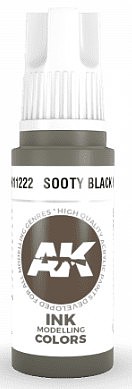 AK Sooty Black INK Paint 17ml Bottle Hobby and Model Acrylic Paint #11222