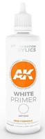AK White Primer 100ml Bottle Hobby and Model Acrylic Paint #11240