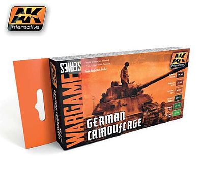 AK Wargame German Camouflage Acrylic Paint Set (6) 17ml Bottles Hobby and Model Paint Set #1167