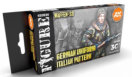 AK Interactive German Field Grey Uniforms 3G Acrylic Paint Set