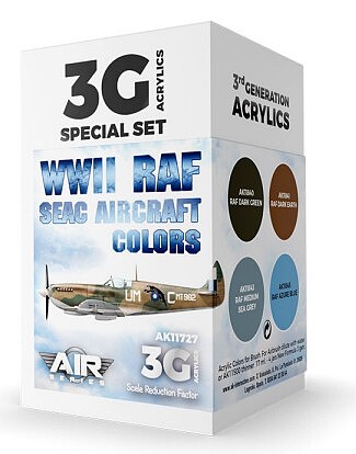 AK WWII RAF SEAC Aircraft Acrylic Paint Set (4 Colors) Hobby and Model Acrylic Paint #11727
