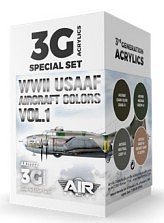 AK WWII USAAF Aircraft Vol.1 Paint Set (4 Colors) 17ml Hobby and Model Acrylic Paint #11732