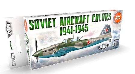 AK Soviet Aircraft 1941-45 Acrylic Paint Set (8 Colors) 17ml Hobby and Model Acrylic Paint #11741