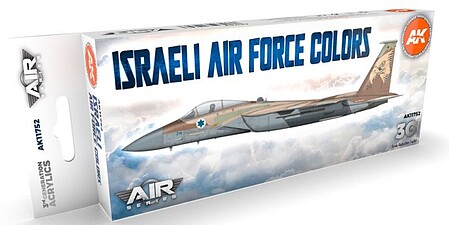 AK Israeli Air Force Aircraft Paint Set (8 Colors) 17ml Hobby and Model Acrylic Paint #11752