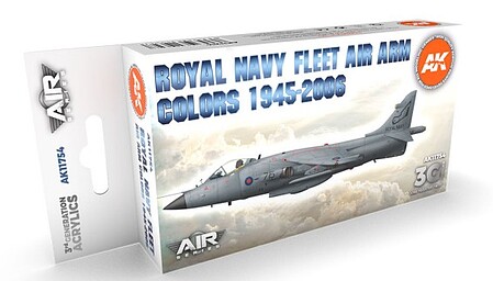 AK Royal Navy Fleet Arm Aircraft 1945-2006 Paint Set (6) Hobby and Model Acrylic Paint #11754