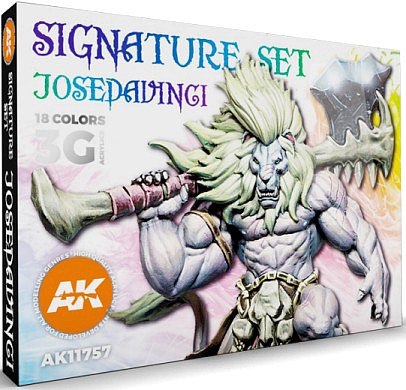 AK Josedavinci Signature Paint Set (18 Colors) 17ml Bottles Hobby and Model Acrylic Paint #11757