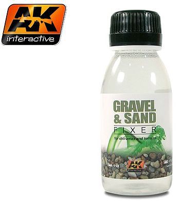 AK Gravel & Sand Fixer Enamel 35ml Bottle Hobby and Model Enamel Paint #118