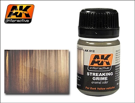 AK Streaking Grime Enamel Paint 35ml Bottle Hobby and Model Enamel