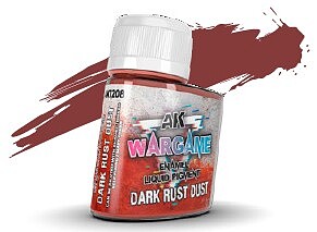AK Dark Rust Dust Enamel Liquid Pigment (35ml Bottle) Hobby and Model Enamel Paint #1208