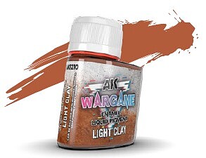 AK Light Clay Enamel Liquid Pigment (35ml Bottle) Hobby and Model Enamel Paint #1210