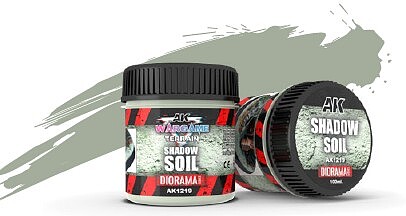 AK Shadow Soil Wargame Terrain Texture (100ml Bottle) Hobby and Model Acrylic Paint #1219
