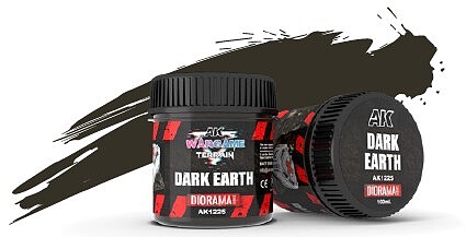 AK Dark Earth Wargame Terrain Texture (100ml Bottle) Hobby and Model Acrylic Paint #1225