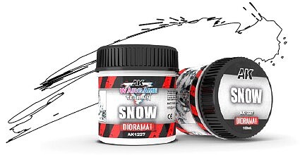 AK Snow Wargame Terrain Texture (100ml Bottle) Hobby and Model Acrylic Paint #1227