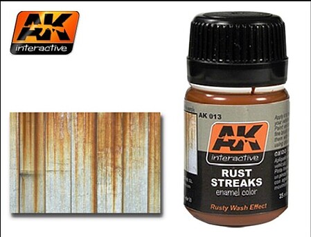 AK Rust Streaks Enamel Paint 35ml Bottle Hobby and Model Enamel Paint #13