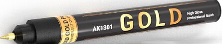 AK Metallic Liquid Marker Gold Fine Tip 1mm Hobby and Model Paint Marker #1301