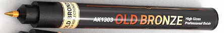 AK Metallic Liquid Marker Old Bronze Fine Tip 1mm Hobby and Model Paint Marker #1303