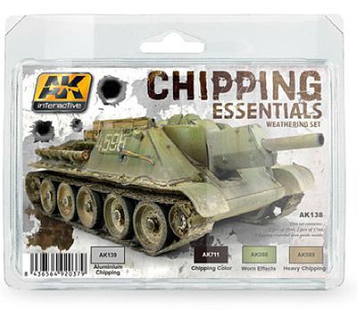 AK Chipping Essentials Weathering (4 Colors) 17ml Bottles Hobby and Model Acrylic Paint #138