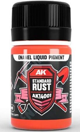 AK Standard Rust Liquid Pigment 35ml Bottle Hobby and Plastic Model Enamel Pigment #14001