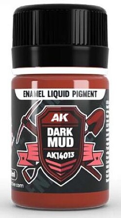 AK Dark Mud Liquid Pigment 35ml Bottle Hobby and Plastic Model Enamel Pigment #14013