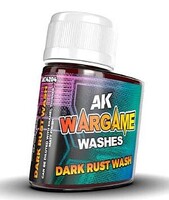 AK Dark Rust Wargame Wash 35ml Bottle Hobby and Plastic Model Enamel Paint #14204