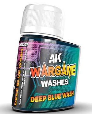 AK Deep Blue Wargame Wash 35ml Bottle Hobby and Plastic Model Enamel Paint #14207