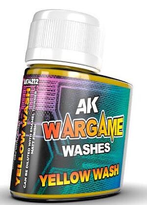 AK Yellow Wargame Wash 35ml Bottle Hobby and Plastic Model Enamel Paint #14212
