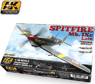 AK Spitfire Mk IXC Late Fighter (Plastic Kit) Plastic Model Airplane 1/48 Scale #148001