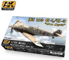 AK Bf109E/E3 over Spain Fighter (Plastic Kit) Plastic Model Airplane 1/48 Scale #148002 AK Bf109E/E3 over Spain Fighter (Plastic Kit) Plastic Model Airplane 1/48 Scale #148002