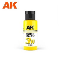 AK 3A Power Yellow Paint (60ml Bottle) Hobby and Model Acrylic Paint #1505