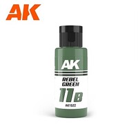 AK 11B Rebel Green Paint (60ml Bottle) Hobby and Model Acrylic Paint #1522