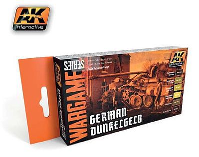 AK Wargame German Dunkelgelb Acrylic Hobby and Model Paint Set #1552